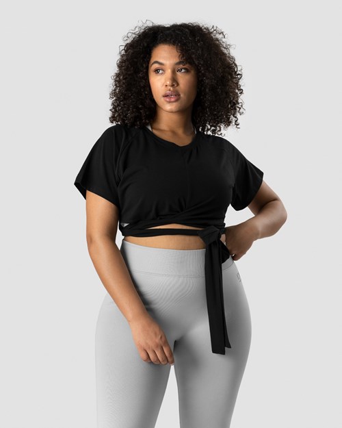 ICIW Blick Cropped T-shirt Svarta | 901683TXV