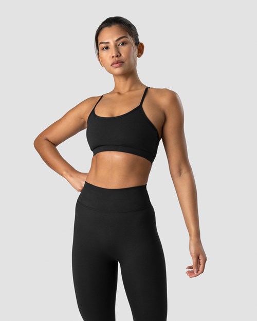 ICIW Blick Snörade Sports Bra Svarta | 124567NSV