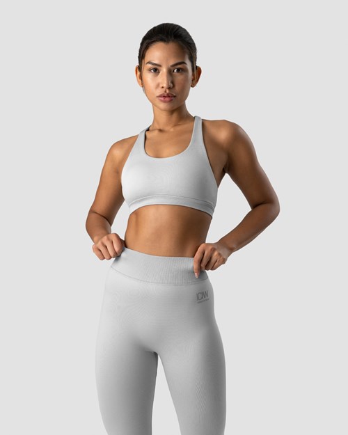 ICIW Blick Twisted Sports Bra Light Ljusgrå | 123809MAR