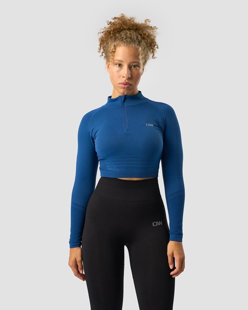 ICIW Define Cropped 1 4 zip Mörkblå | 641305QJX