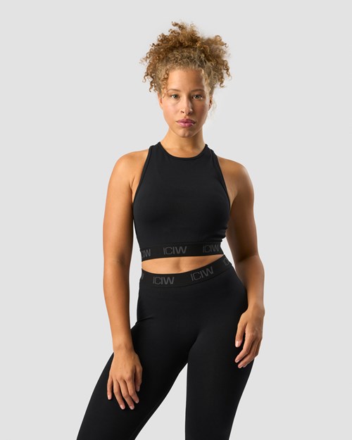 ICIW Define Seamless Logo Cropped Tank Top Svarta | 635082KZM