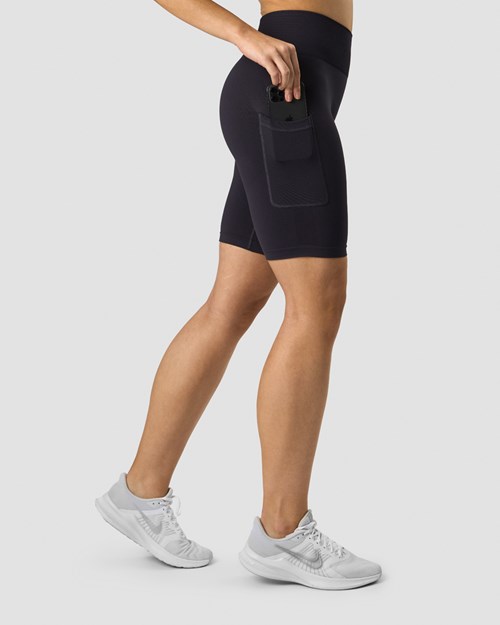 ICIW Define Seamless Pocket Biker Shorts Dk Graphite Mörkgrå | 178036GVA