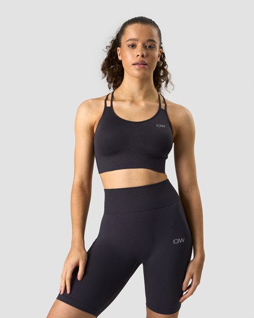 ICIW Define Seamless Sports Bra Dk Graphite Mörkgrå | 286017JWY