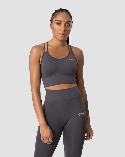 ICIW Define Seamless Sports Bra Graphite Mörkgrå | 615947YIN