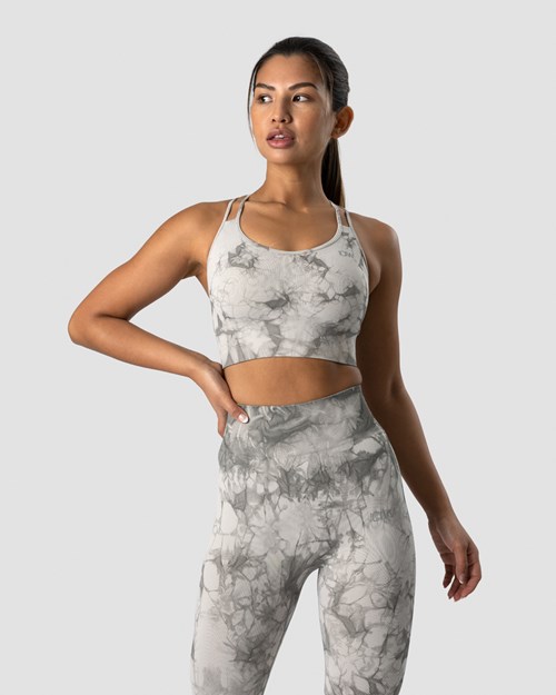 ICIW Define Seamless Tie Dye Sports Bra Ljusgrå | 563190TJY