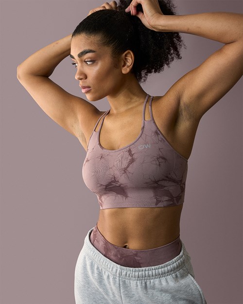 ICIW Define Seamless Tie Dye Sports Bra Mauve Bruna | 610349DWZ