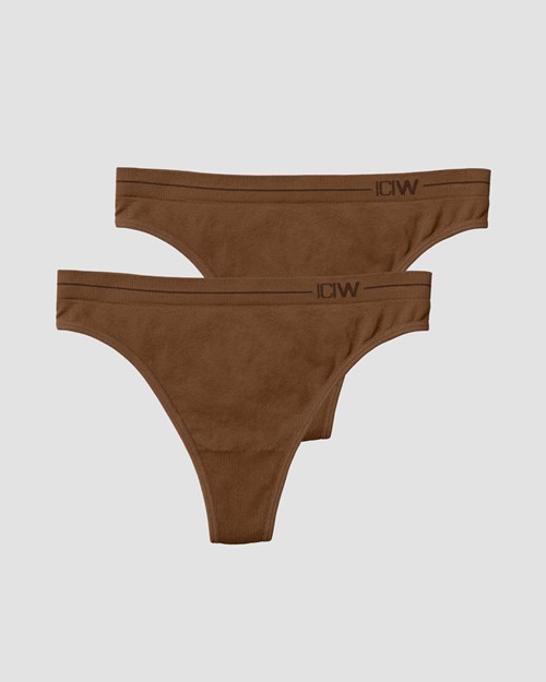 ICIW Everyday Seamless String 2-pack Cinnamon Bruna | 572389YQG