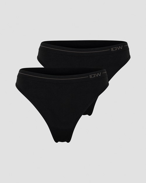 ICIW Everyday Seamless String 2-pack Svarta | 032194OXB