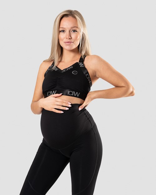 ICIW Maternity Nursing Sports Bra Svarta | 462351VZX