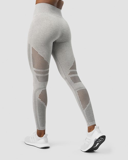 ICIW Queen Mesh Tights Lt Melange Wmn Ljusgrå | 347506AQR