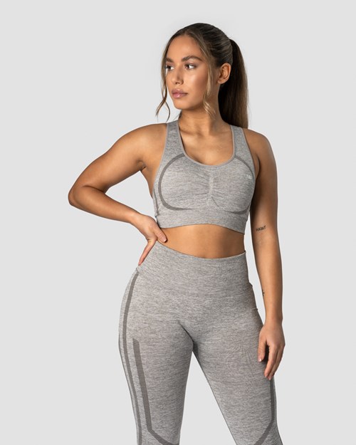 ICIW Rush Seamless Sports Bra Lt Melange Ljusgrå | 235016TQA