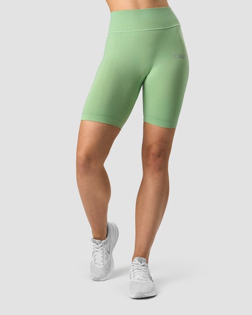 ICIW Räfflad Define Seamless Biker Shorts Wmn Spring Ljusgröna | 796153IKJ