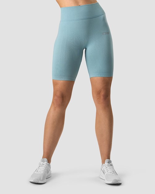 ICIW Räfflad Define Seamless Biker Shorts Wmn Pale Ljusblå | 860321SBN