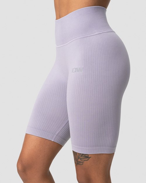 ICIW Räfflad Define Seamless Biker Shorts Cloudy Violet Wmn Lila | 860354WOY