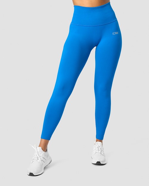 ICIW Räfflad Define Seamless Pocket Tights Cobalt Mörkblå | 264371TJV