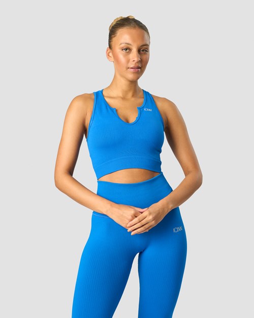 ICIW Räfflad Define Seamless Tank Top Cobalt Mörkblå | 631824ZCW