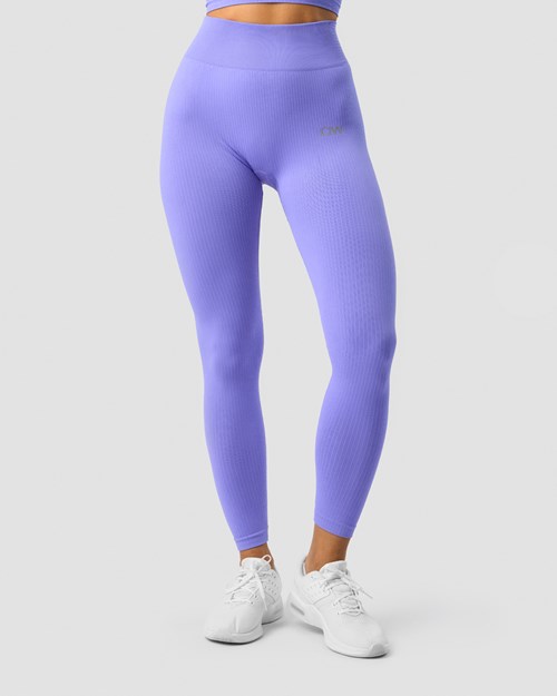 ICIW Räfflad Define Seamless Tights Dk Lavender Lila | 523198MDX