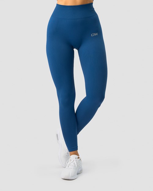 ICIW Räfflad Define Seamless Tights Mörkblå | 542308XLO