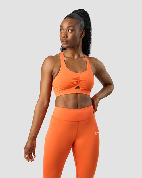 ICIW Scrunch Adjustable Sports bra Orange | 497823PCS