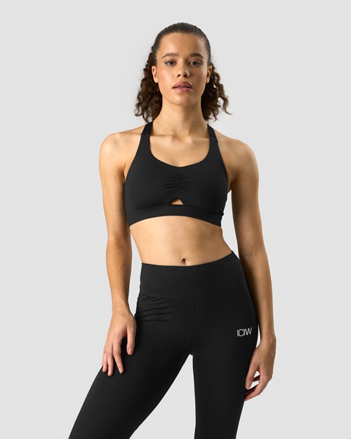 ICIW Scrunch Adjustable Sports bra Svarta | 217083LEI