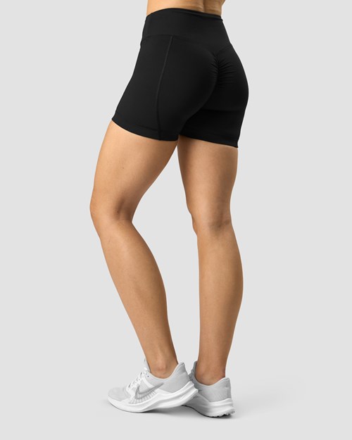 ICIW Scrunch V-shape tight shorts Svarta | 643590WRH