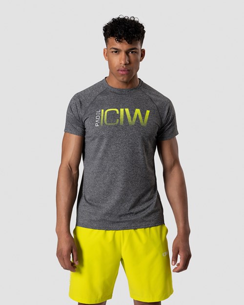 ICIW Smash Padel Mesh T-shirt Melange Ljusgrå | 413629ANE