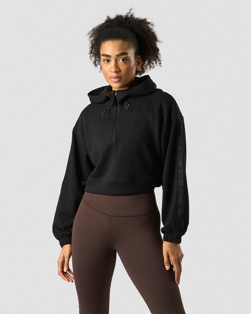 ICIW Stance Cropped Hoodie Wmn Svarta | 347850BJX