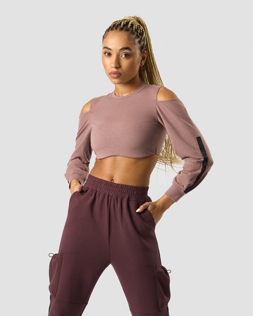 ICIW Stance Cropped Long Sleeve Wmn Light Mauve Rosa | 684927CVZ