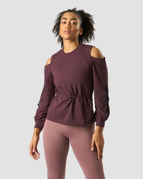 ICIW Stance Long Sleeve Wmn Burgundy Mörkröda | 170852OHE