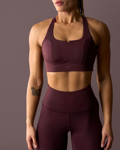 ICIW Stride Sports Bra Burgundy Mörkröda | 103752NXH