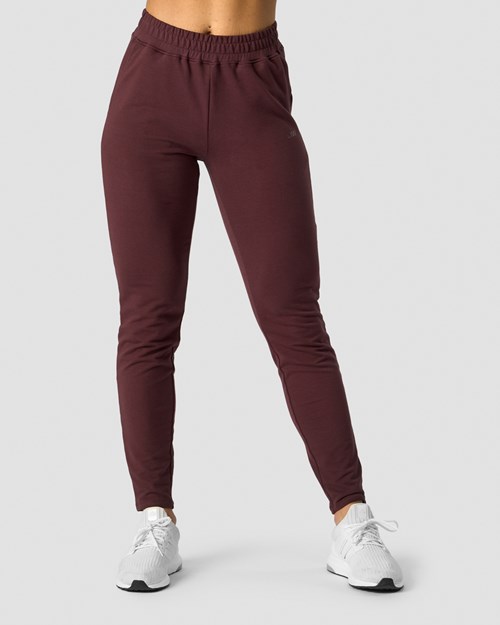 ICIW Stride Sweatpants Wmn Burgundy Mörkröda | 504317GAY