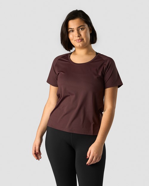 ICIW Stride T-shirt Wmn Burgundy Mörkröda | 497835YVN