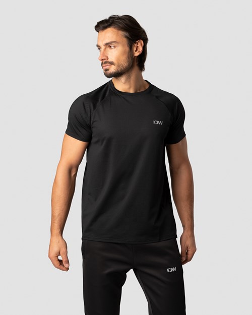 ICIW Tränings Mesh T-shirt Svarta | 380271ZFE