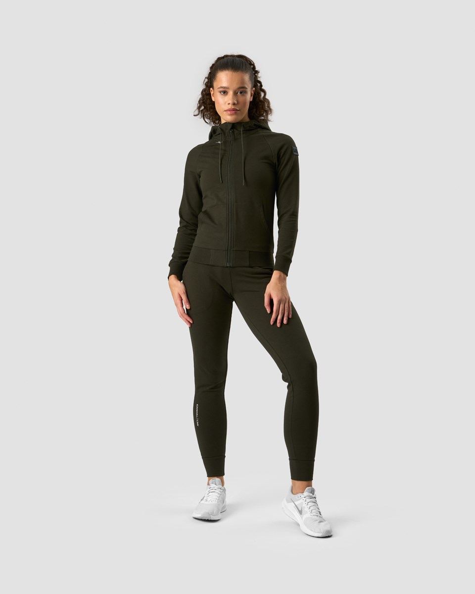 ICIW Activity Zip Hoodie Wmn Dk Army Mörkgröna | 642931MFB