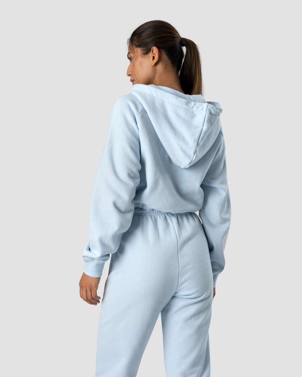 ICIW Blick Cropped Hoodie Light Ljusblå | 536180RHA