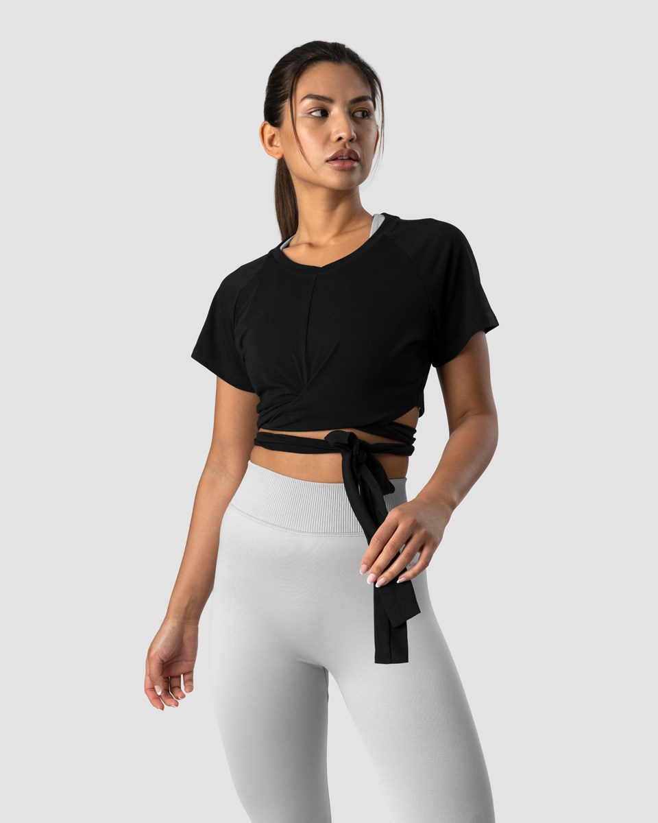 ICIW Blick Cropped T-shirt Svarta | 901683TXV