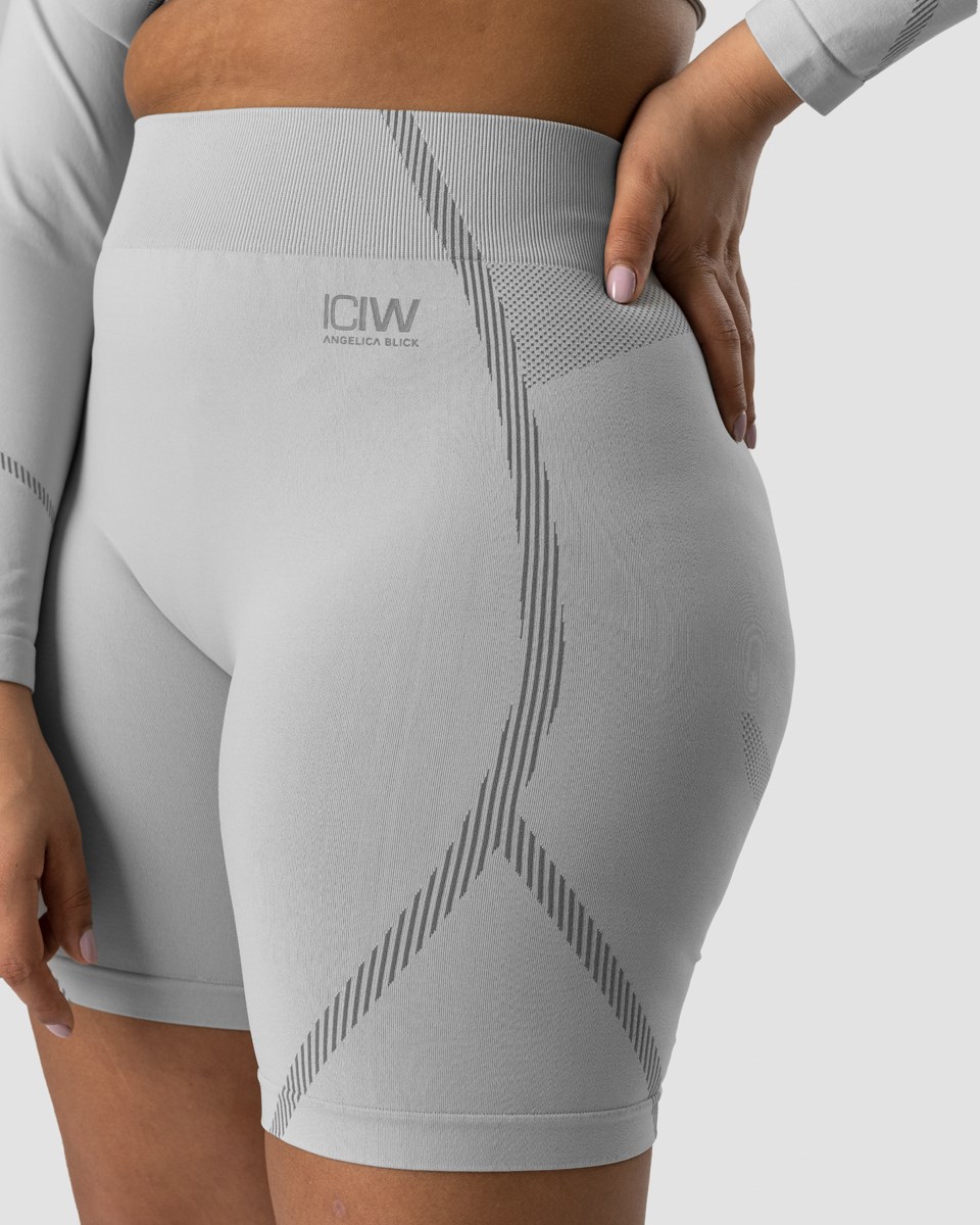 ICIW Blick Seamless Biker Shorts Light Ljusgrå | 759082HLJ