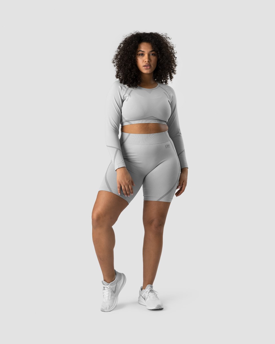 ICIW Blick Seamless Biker Shorts Light Ljusgrå | 759082HLJ