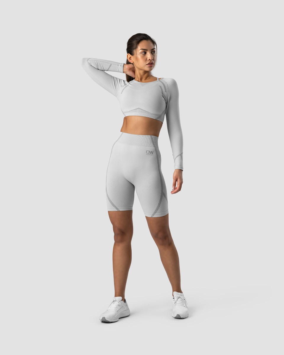 ICIW Blick Seamless Biker Shorts Light Ljusgrå | 759082HLJ