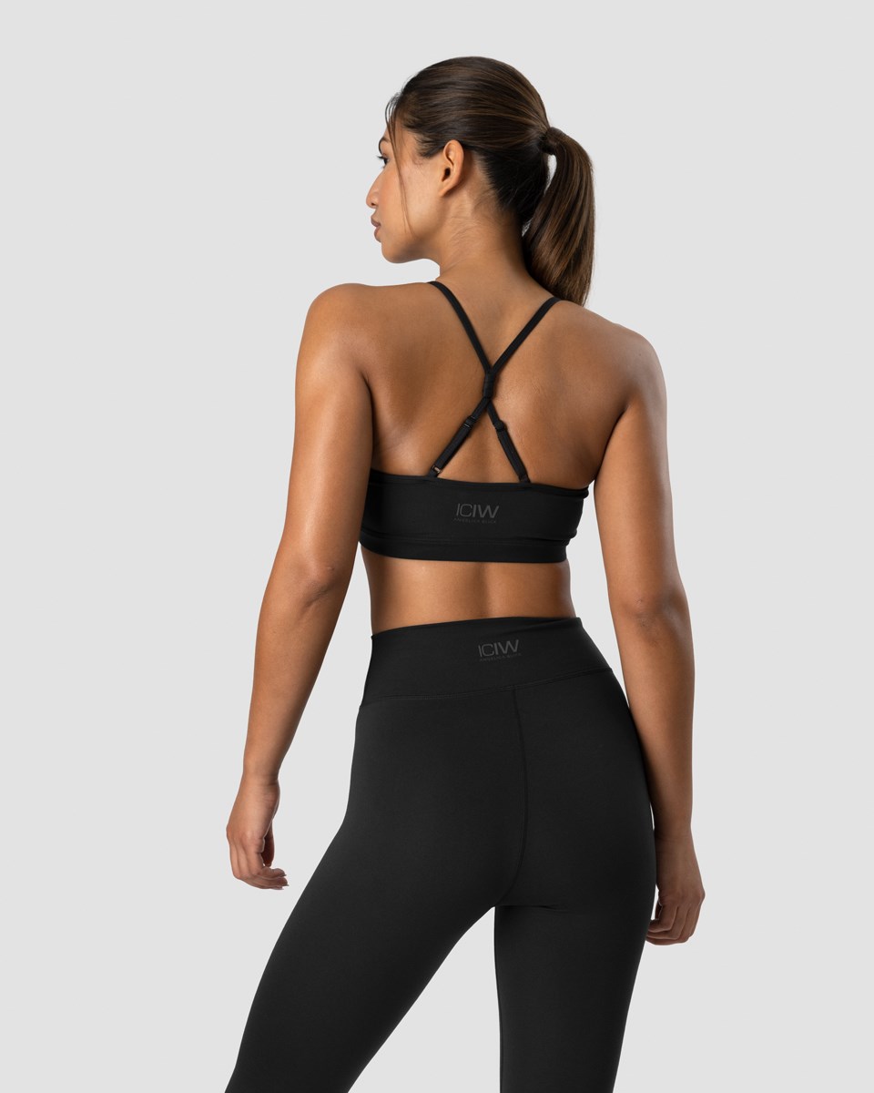 ICIW Blick Snörade Sports Bra Svarta | 124567NSV