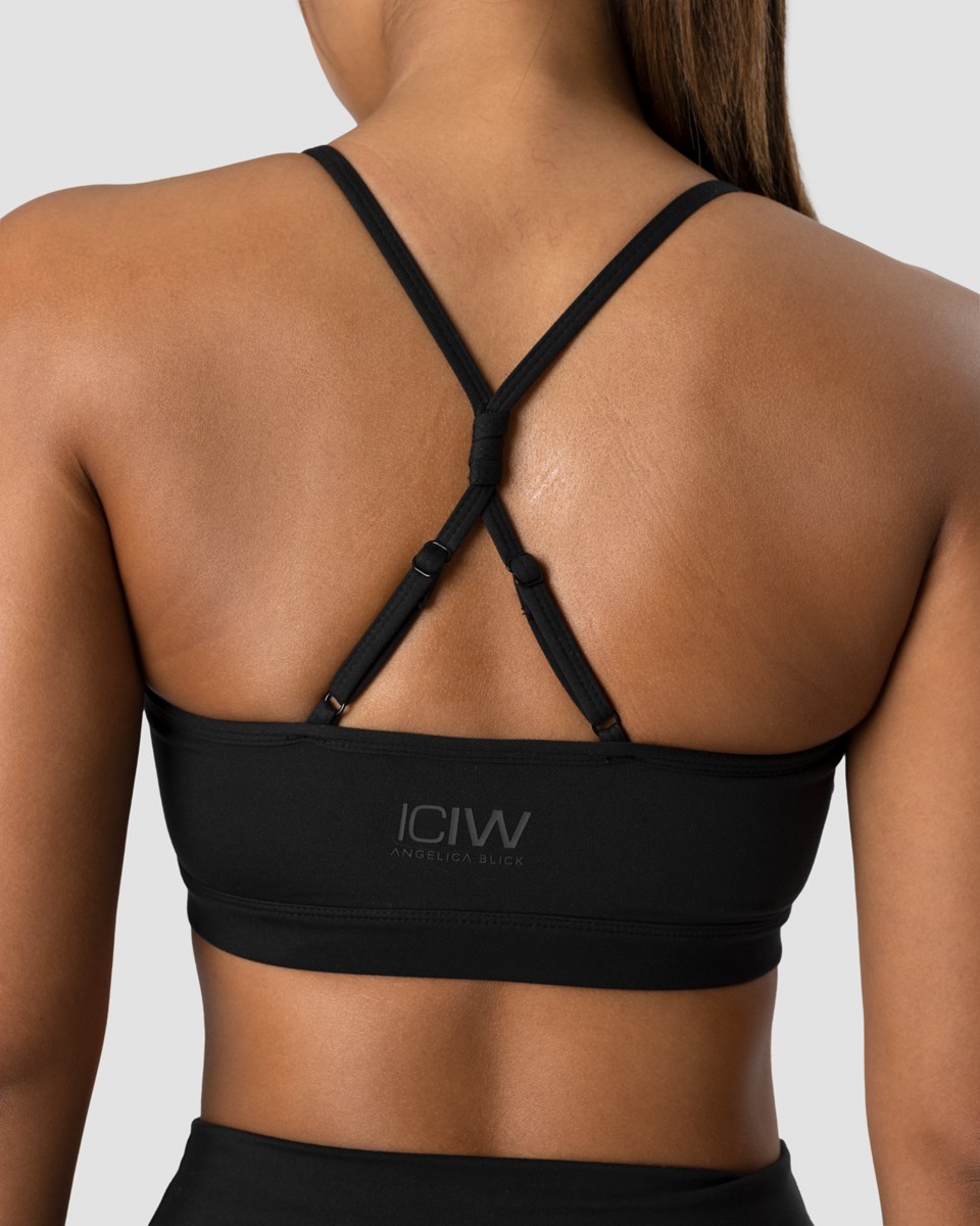 ICIW Blick Snörade Sports Bra Svarta | 124567NSV