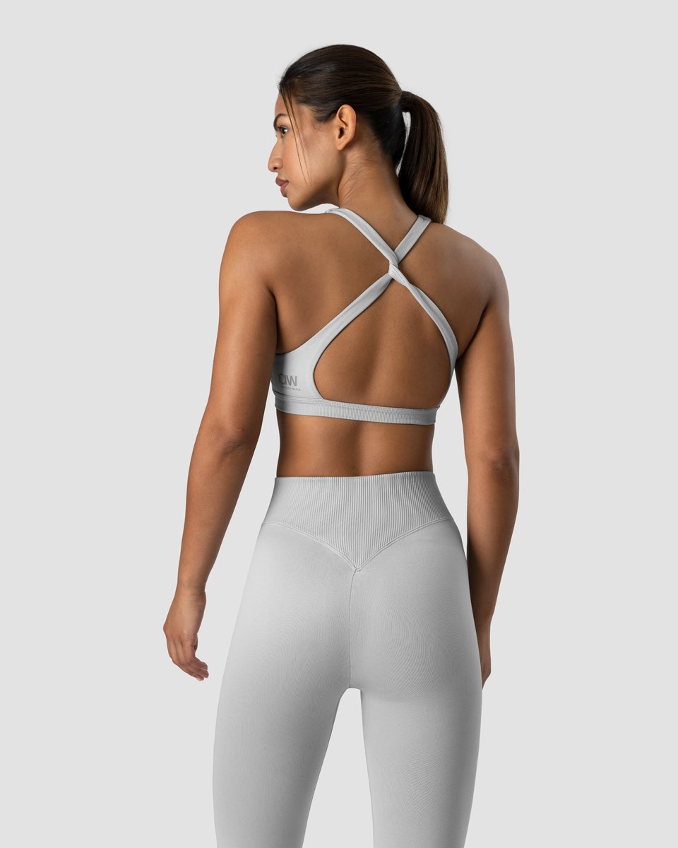 ICIW Blick Twisted Sports Bra Light Ljusgrå | 123809MAR