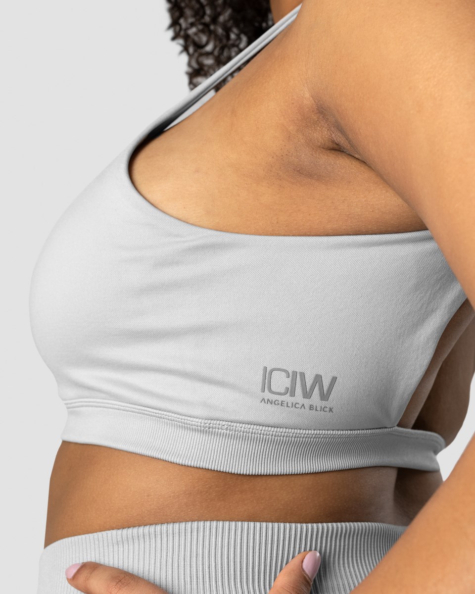 ICIW Blick Twisted Sports Bra Light Ljusgrå | 123809MAR