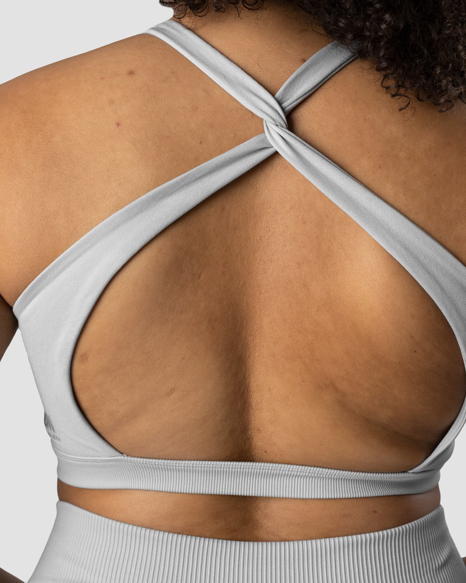 ICIW Blick Twisted Sports Bra Light Ljusgrå | 123809MAR