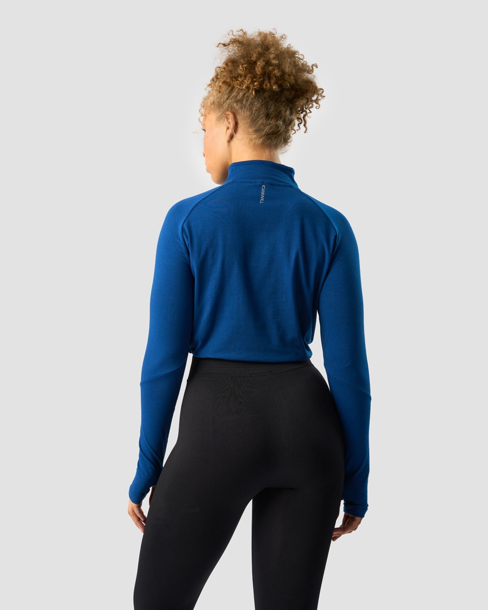 ICIW Define Cropped 1 4 Zip Adjustable Mörkblå | 278601VIB