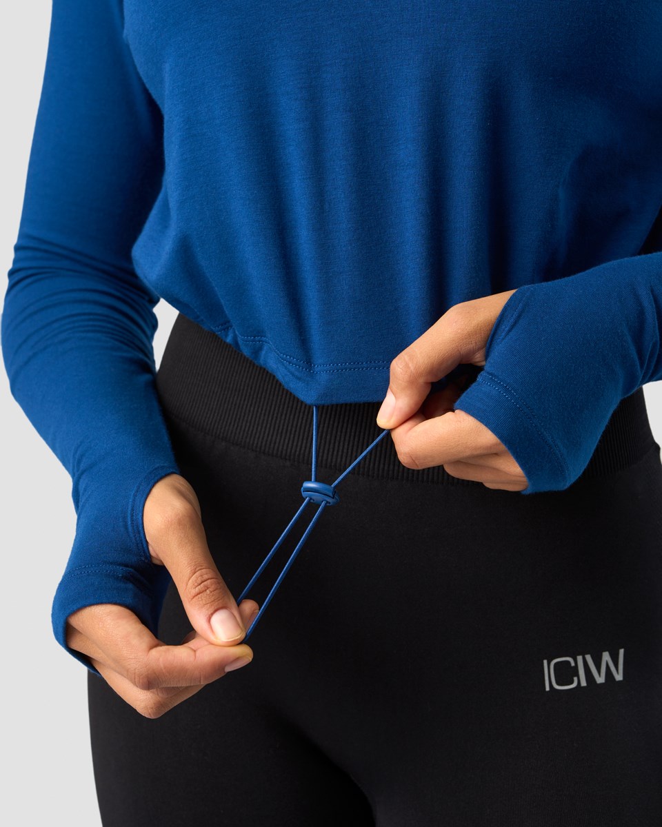 ICIW Define Cropped 1 4 Zip Adjustable Mörkblå | 278601VIB