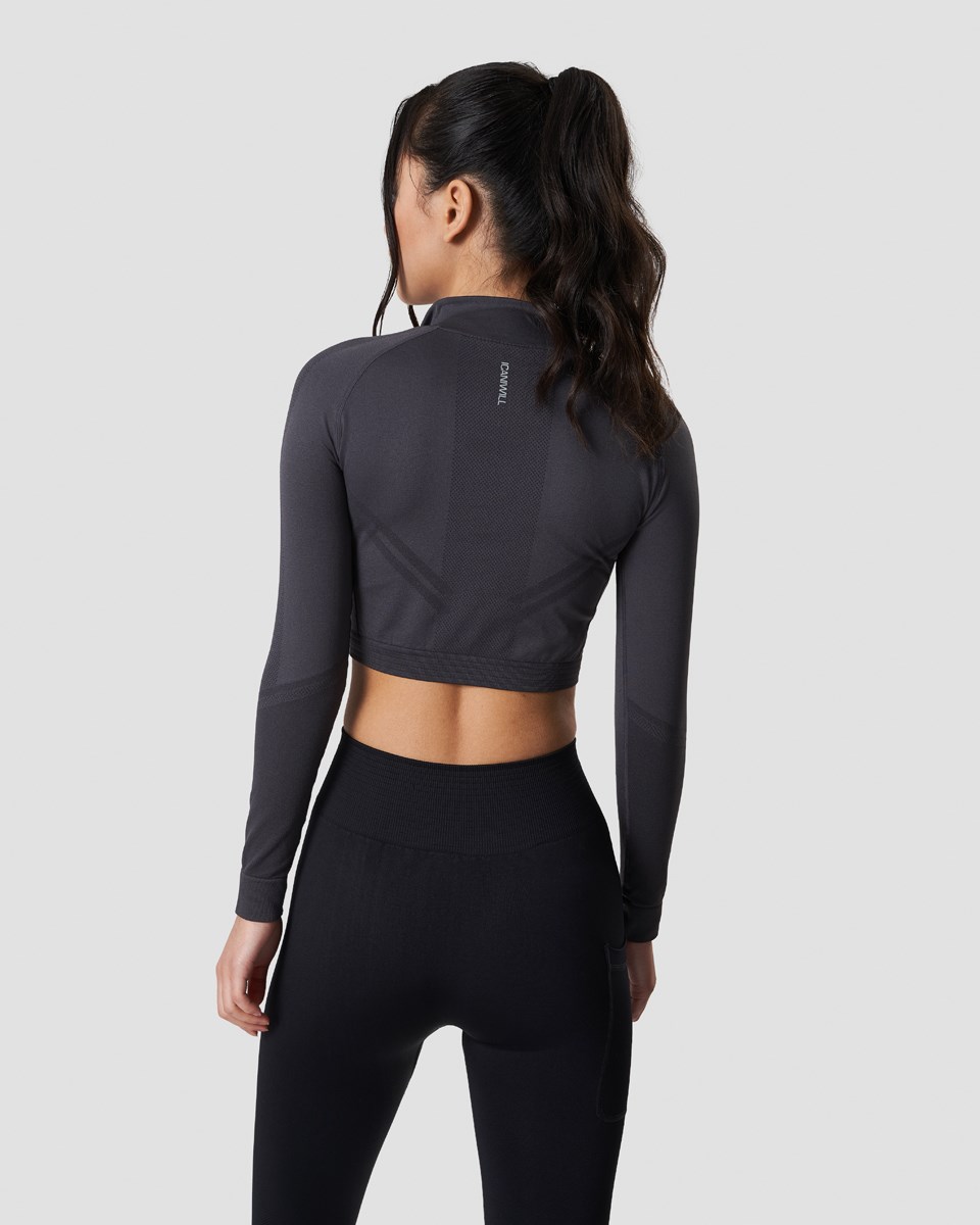 ICIW Define Cropped 1 4 Zip Graphite Mörkgrå | 285073KIN