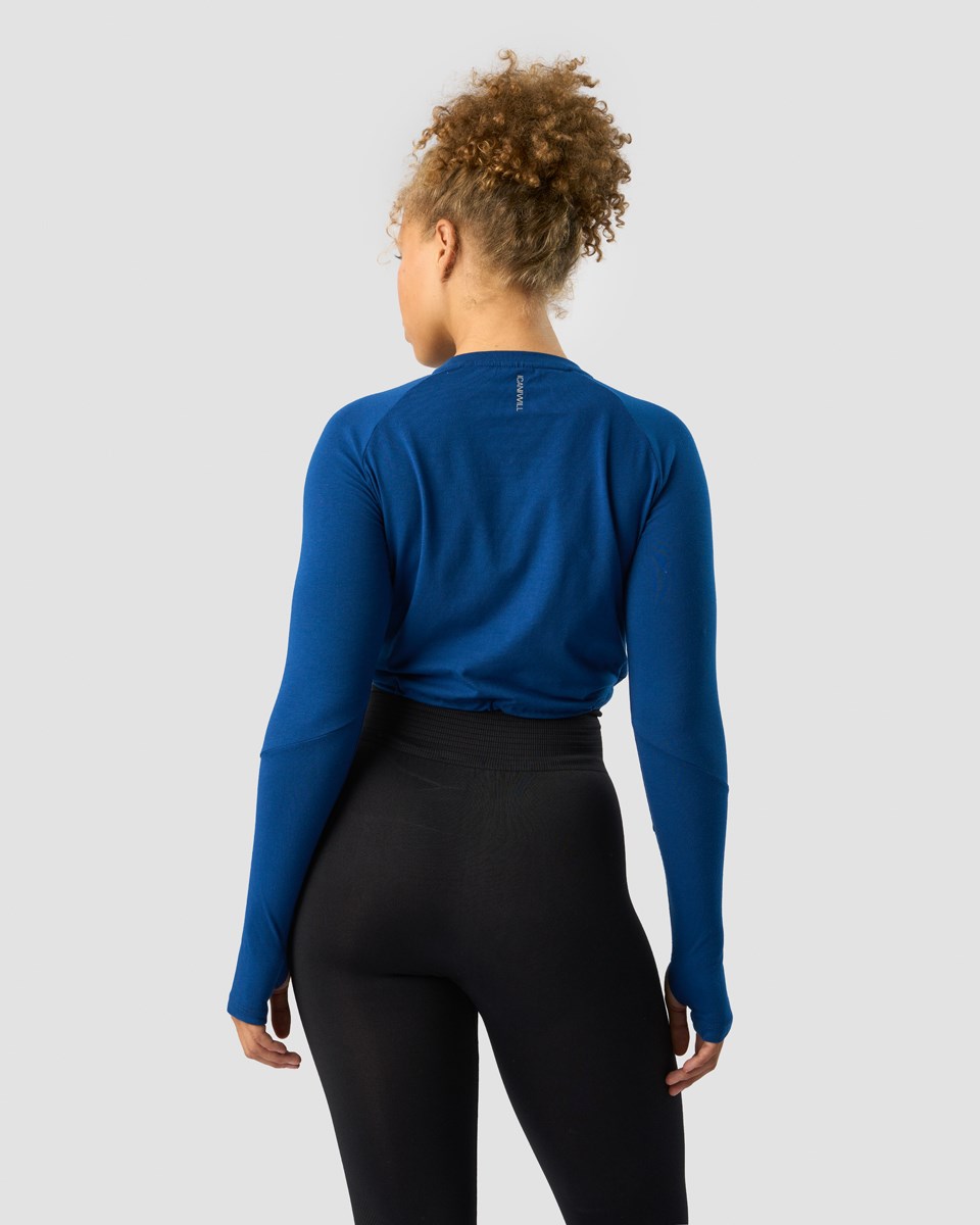 ICIW Define Cropped Adjustable Long Sleeve Mörkblå | 270846DQC