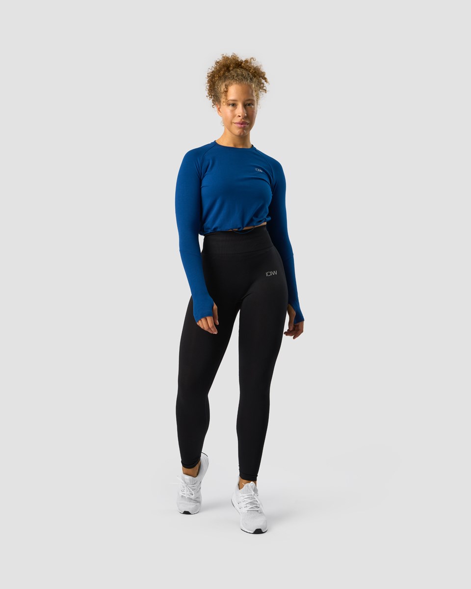 ICIW Define Cropped Adjustable Long Sleeve Mörkblå | 270846DQC