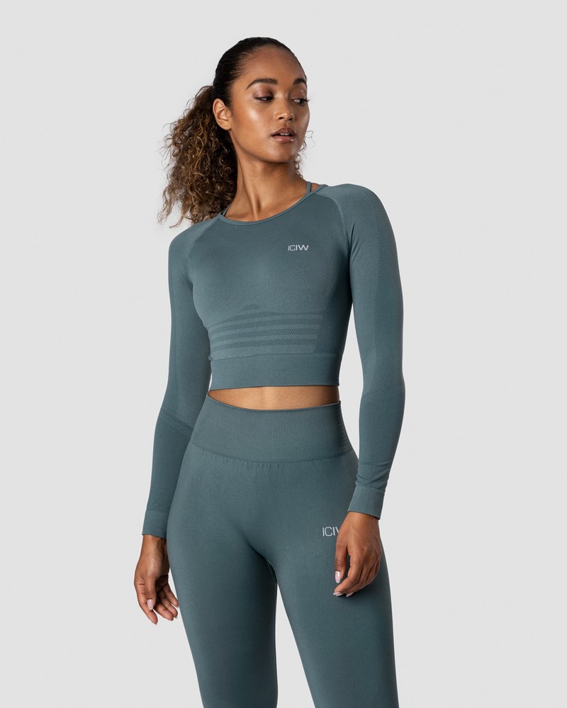 ICIW Define Seamless LS Set Jungle Mörkgröna | 105974FGJ